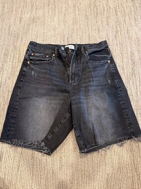 Pistola Black Washed Denim Shorts